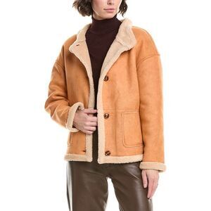 Pascale La Mode Womens  Fleece Coat, Brown